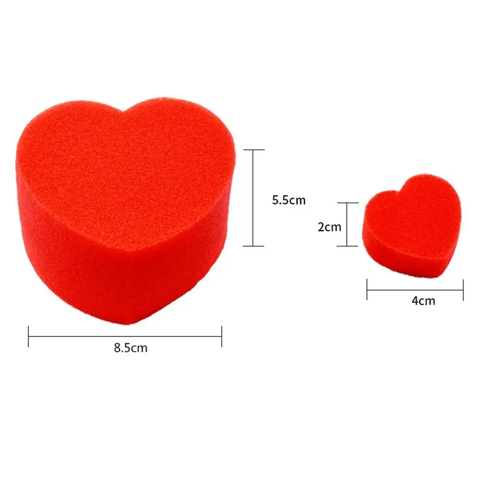 GloryStar Sponge Magic Trick Set Sponge Heart Magic Props Heart Love Ball Party Trick Set 3