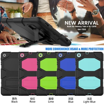 

Case for iPad 10.2 2019 Heavy Duty Hybird PC Rugged Pencil Slot Shockproof Kids Stand Case Cover for iPad 7 Generation Coque