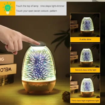 

K2 Night Light Bluetooth 5.0 Speakers TWS Wireless Hands Free Calling Bedroom Lamp Soundbox With Colorful LED Light