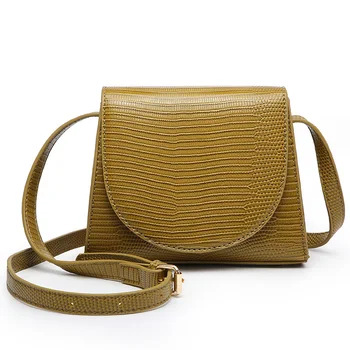 

Luxury 2020 New Arrival Lizard Saddle Shoulder Bag Leather Semi-circular Bag Fashion Shoulder Messenger Bag