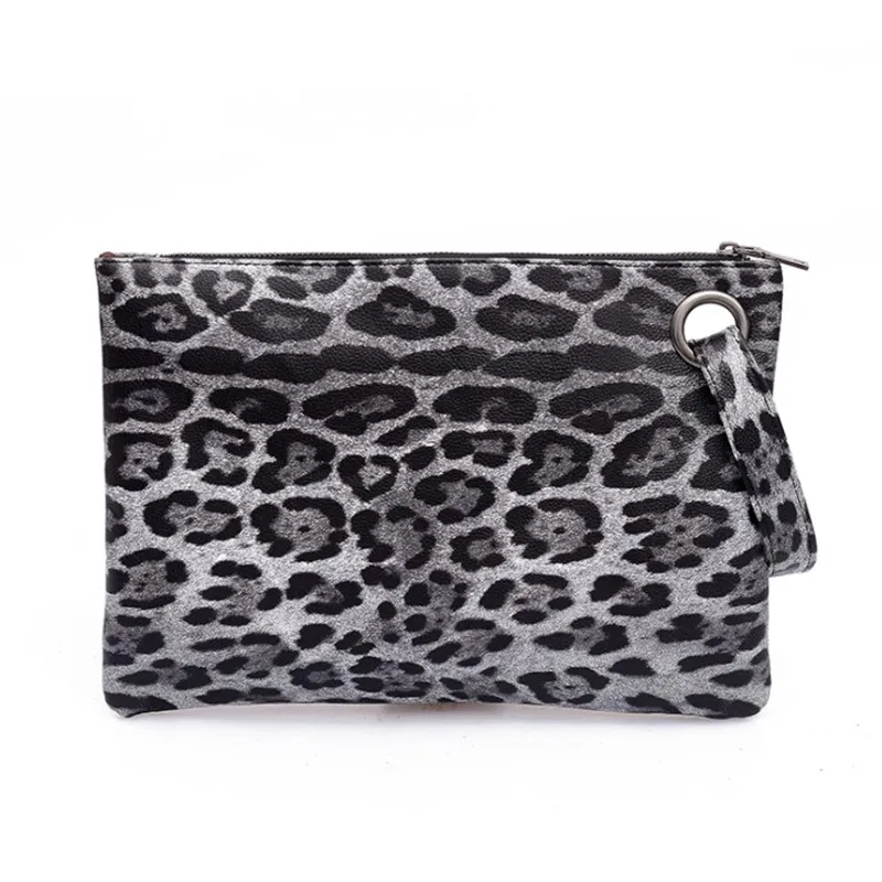 Women Evening Bag Leopard Clutches envelope Bags Ladies Party PU leather Shoulder messenger Handbags