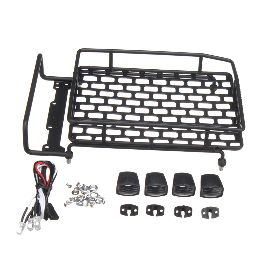 Roof Luggage Rack with Led lights for Tamiya CC01 SCX10 Axial 515B