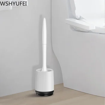 

New toilet brush set Soft hair Long handle toilet brush Bathroom all-round cleaning brush Creative household items WSHYUFEI