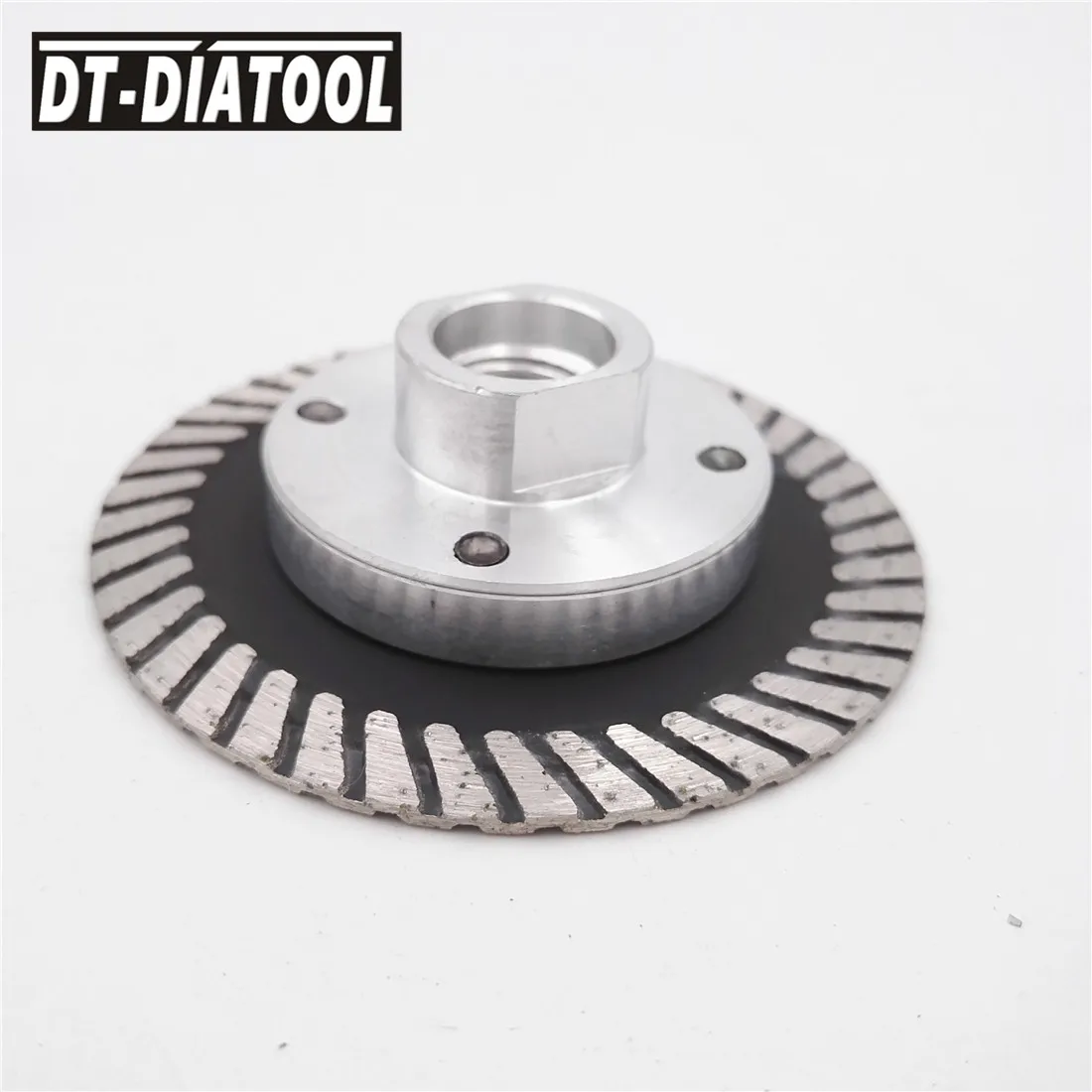 DT-DIATOOL 2pcs 75mm Hot Pressed Mini Turbo Diamond Saw Blades With Removable M14 Or 5/8-11 Flange Carving Granite Marble Disc