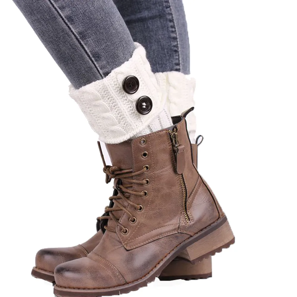 Для женщин крючком ботинки защитные гетры теплые носки Calcetines Mujer