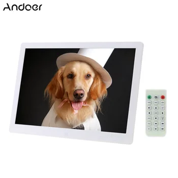 

Andoer 15.6" LED Digital Picture Frame 1280*800 High Resolution Photo Display Alarm Clock Movie Player w/ Remote Control Gift