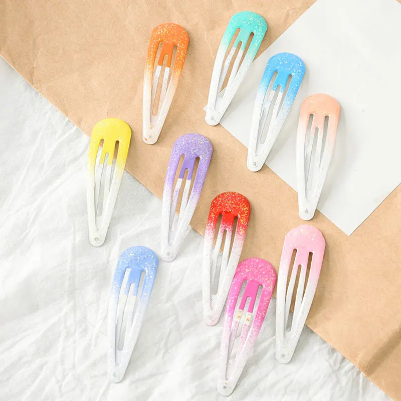 

Glitter Gradient Color Girls Baby Hairpins Hair Clips Kid Barrettes Bobby Pins Headwear Children Accessories Baby BB Clips