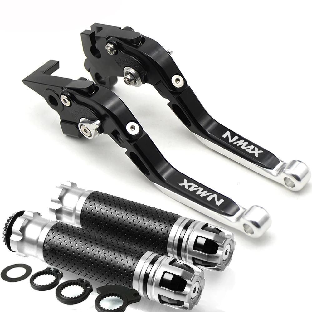 P with logo Ручка тормоза мотоцикла CNC регулируемый тормозной рычаг сцепления для Yamaha XMAX 125 200 250 400 X-max - Цвет: P with logo