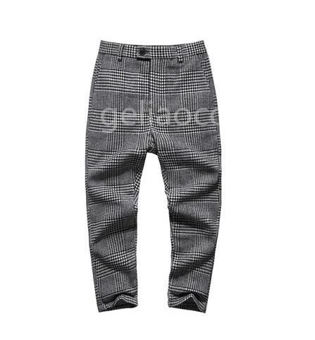 

New High Quality Houndstooth Pants Men Fashion Casual Pants Men Straight Business Suit Trousers brand Mens Pants Size XS-6XL
