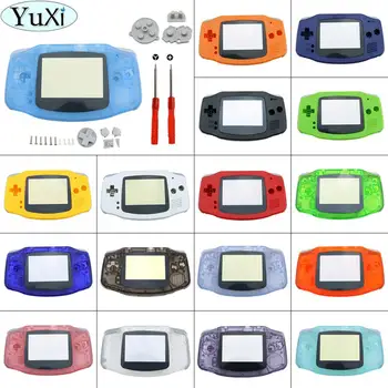 

YuXi DIY Full set housing shell cover case w/ conductive rubber pad buttons and Screwdriver for GameBoy Advance for GBA console