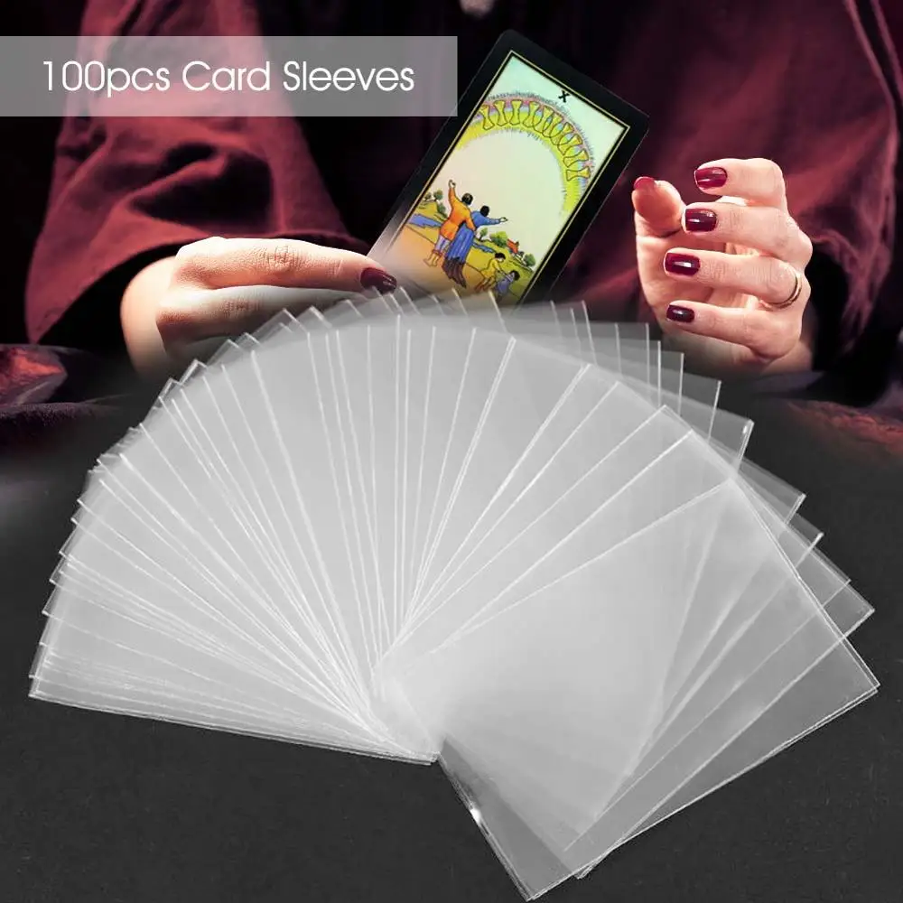 100Pcs Transparent Card Sleeves Magic Board Game Tarot Poker Cards Protector Bag 65*90mm 60*9mm 45*70mm 69x120mm card protector idol card protector
