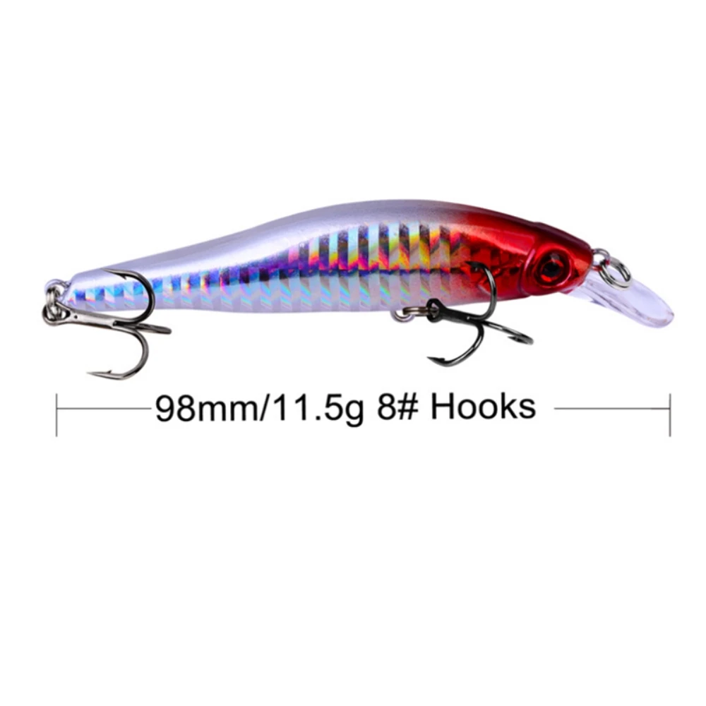 1pcs Minnow Fishing Lure 9.5cm 11.5g Artificial Hard Bait Wobblers For Bass Pike Jerkbait Trolling Crankbait Carp Fishing - Color: 3