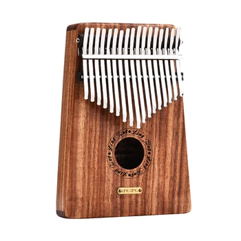

LINGTING K17Y 17-key Portable Thumb Piano Kalimba Mbira Sandalwood Solid Wood with Storage Bag Music Book Stickers Tuning Hammer