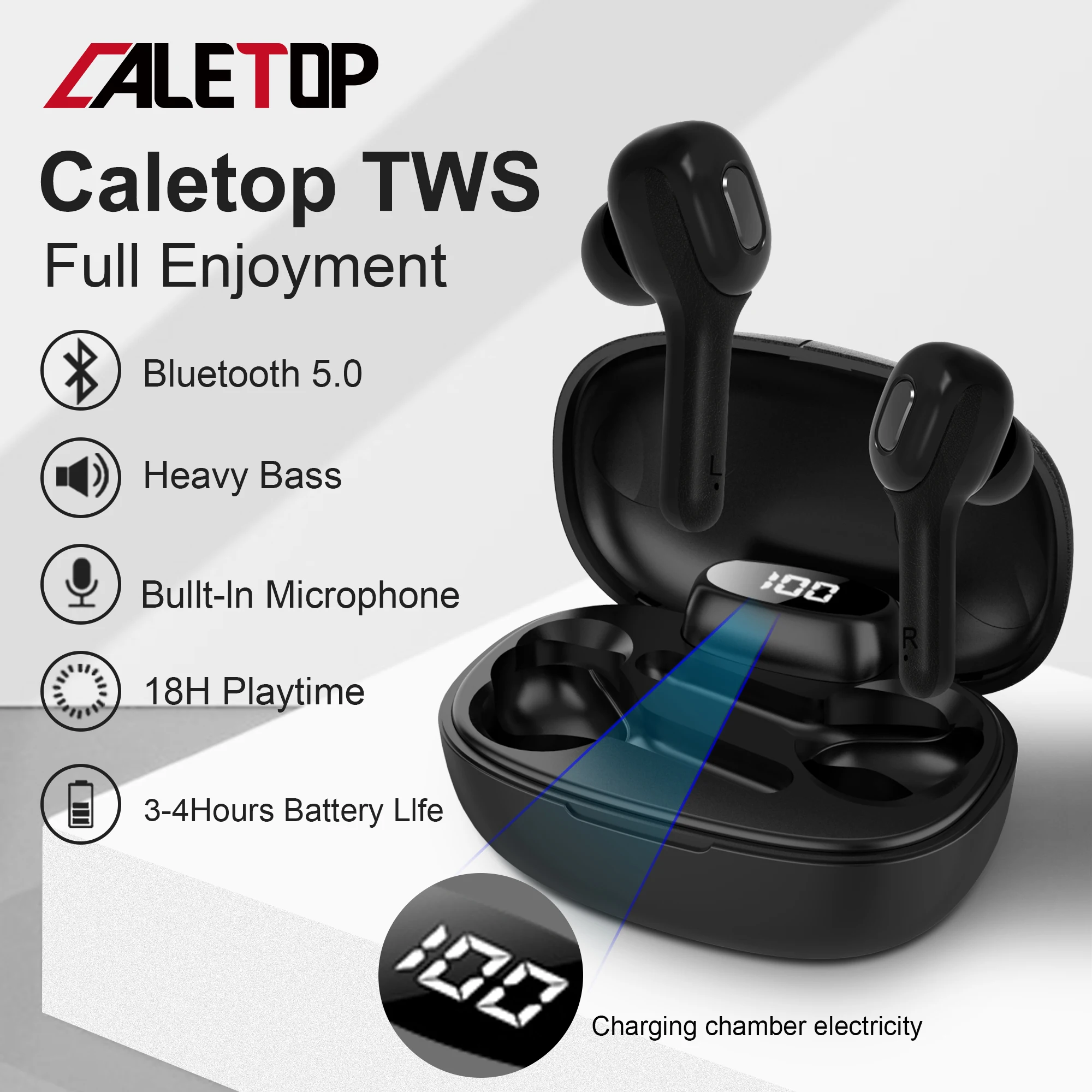 

Mini TWS True Wireless Headphones Bluetooth 5.0 Earphones For iphone For Xiaomi Android phones Gaming Headsets with Microphone