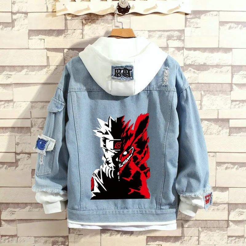 

Cosplay Anime Naruto Jacket Hagaki Kakashi Uzumaki Naruto Uchiha Sasuke Akatsuki Organization Uchiha Itachi Denim Jacket