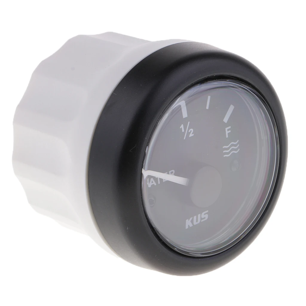 Water Level Gauge Boat Water Tank Level Gauge 12/24V 52mm 240-33 Ohms Black