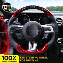 Углеродное волокно, настраиваемый автомобильный гоночный руль для ford mustang, сменные автомобильные аксессуары, подходит для mustang GT