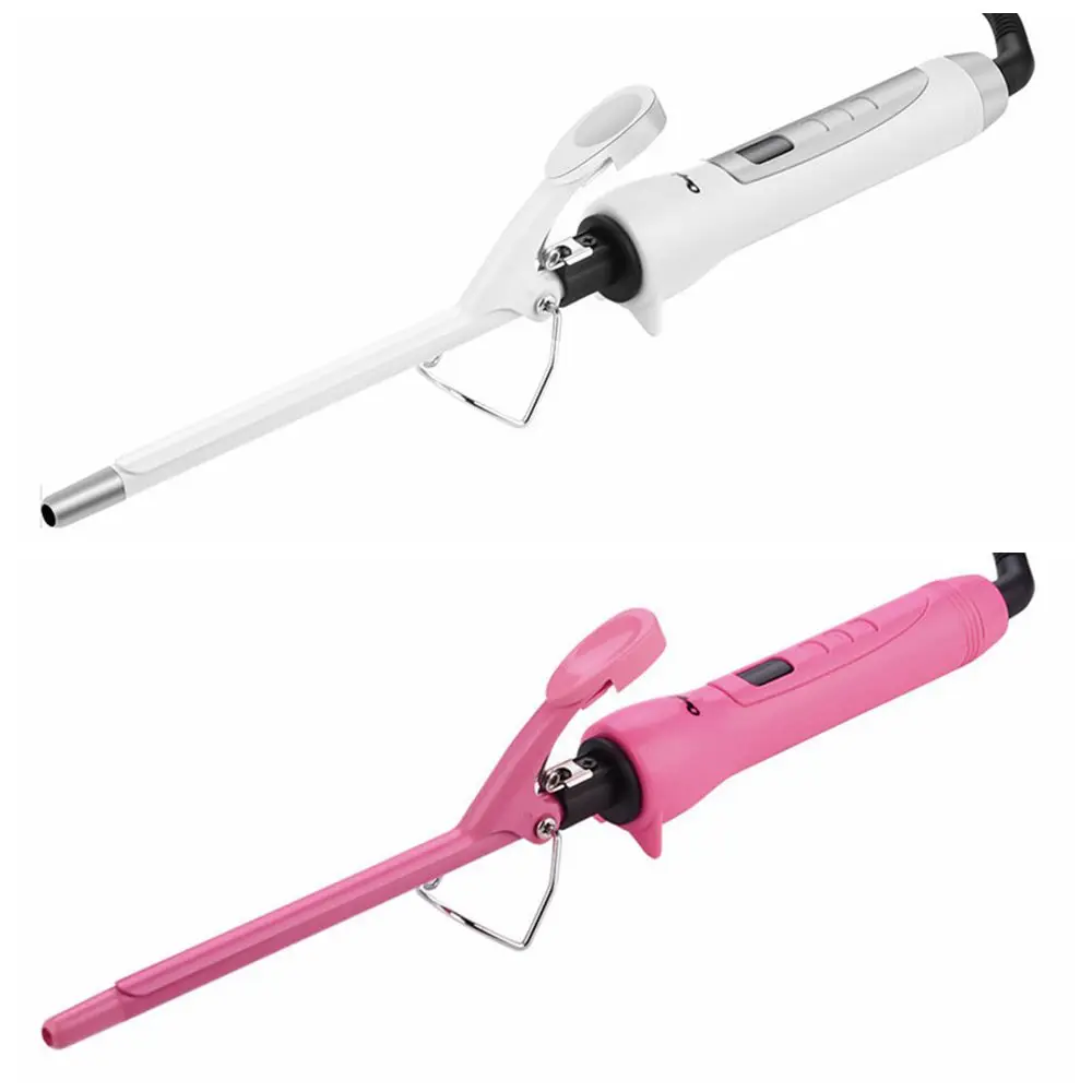 

New Tourmaline Ceramic Hair Curling Iron Electric Deep Curly Hair Curler Rollers 9mm Curls LED Digital Temperature