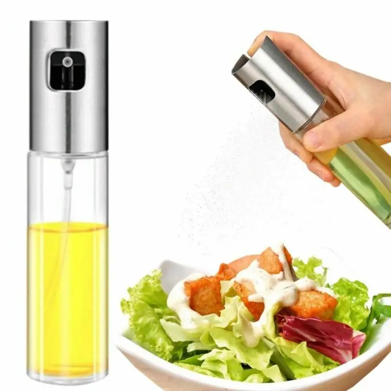 Glass Oil Sprayer Olive Pump Spray Vinegar Bottle Mist Cooking Kitchen