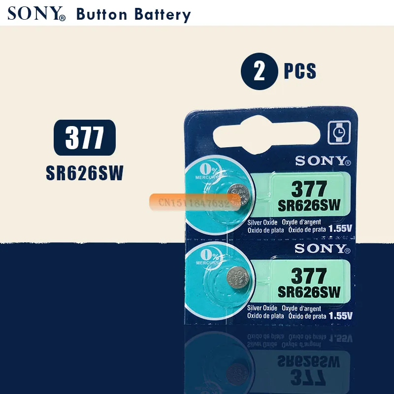 2 шт. Новый SONY 100% оригинал 377 SR626SW 626 SR626 V377 AG4 часы кнопка батареи клетки монетки Сделано в Японии