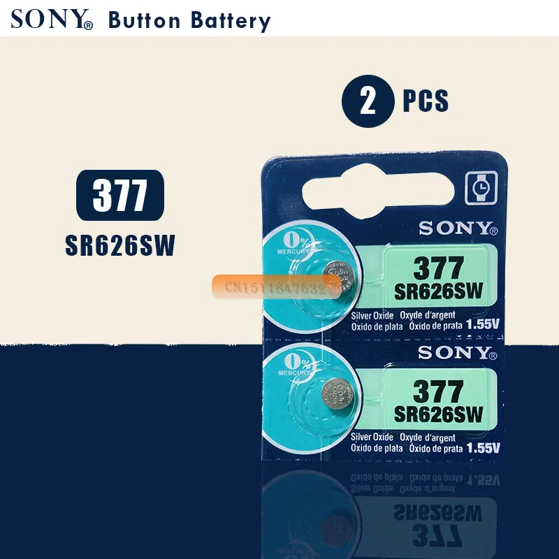 2шт Новый SONY 100% оригинал 377 SR626SW 626 SR626 V377 AG4 кнопка аккумулятора монета сделано в