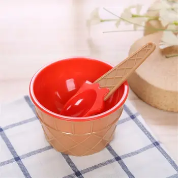 

Ice Cream Bowl Spoon DIY Slime Clay Food Grade Baby Bowl Slime Accessories Y4UD