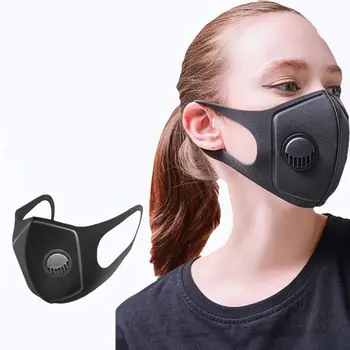 

Useable Black Face Mask Dust mask Activated Carbon Pm 2.5 Anti-pollution Running Cycling Mask Air Sponge Masks