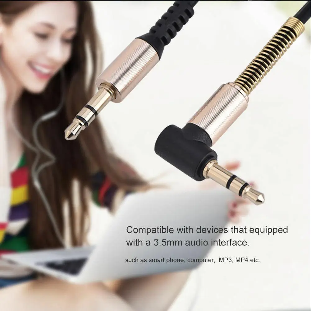 

New 3.5MM Audio Cable 3.5 Jack To Jack AUX Cable Headphone Speaker For iPhone Car Male to Male AUX Cord Spring Cable