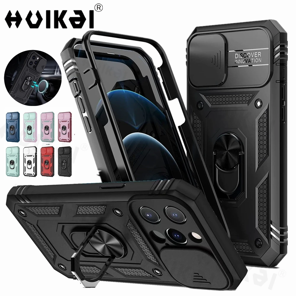 Сверхмощный чехол для камеры встроенный в 360 ° iPhone 13 Pro Max 12 11 XS XR X 8 ударопрочный
