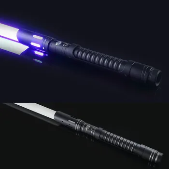 

Lightsaber sound led red, green and blue laser sword metal sword battle jedi order send sound and light toy birthday gift game