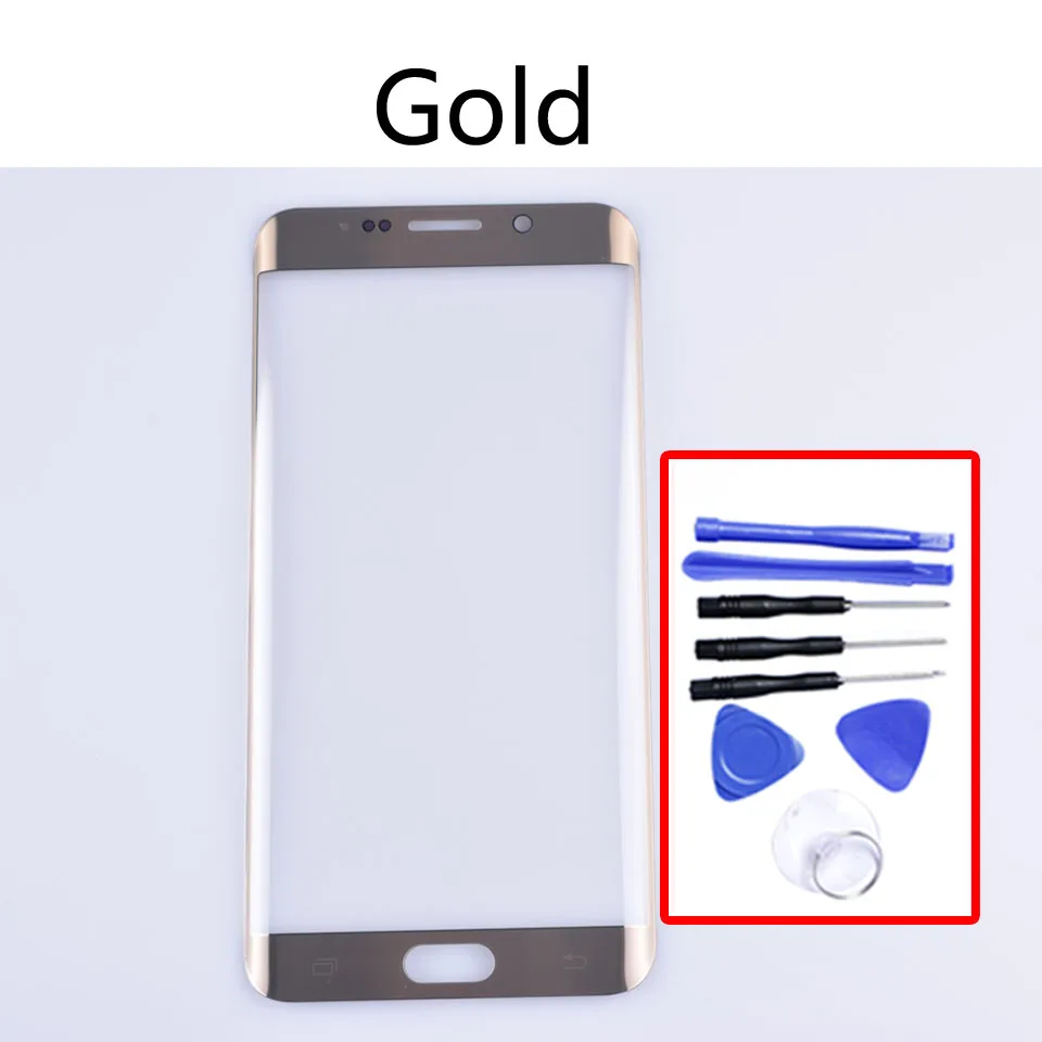Gold-With tool S6Edge+ сенсорный экран для Samsung Galaxy S6 Edge+ Edge Plus G928 G928F сенсорный экран стекло передней панели объектив внешнее стекло ЖК-дисплея 5,7" - Цвет: Gold-With tool