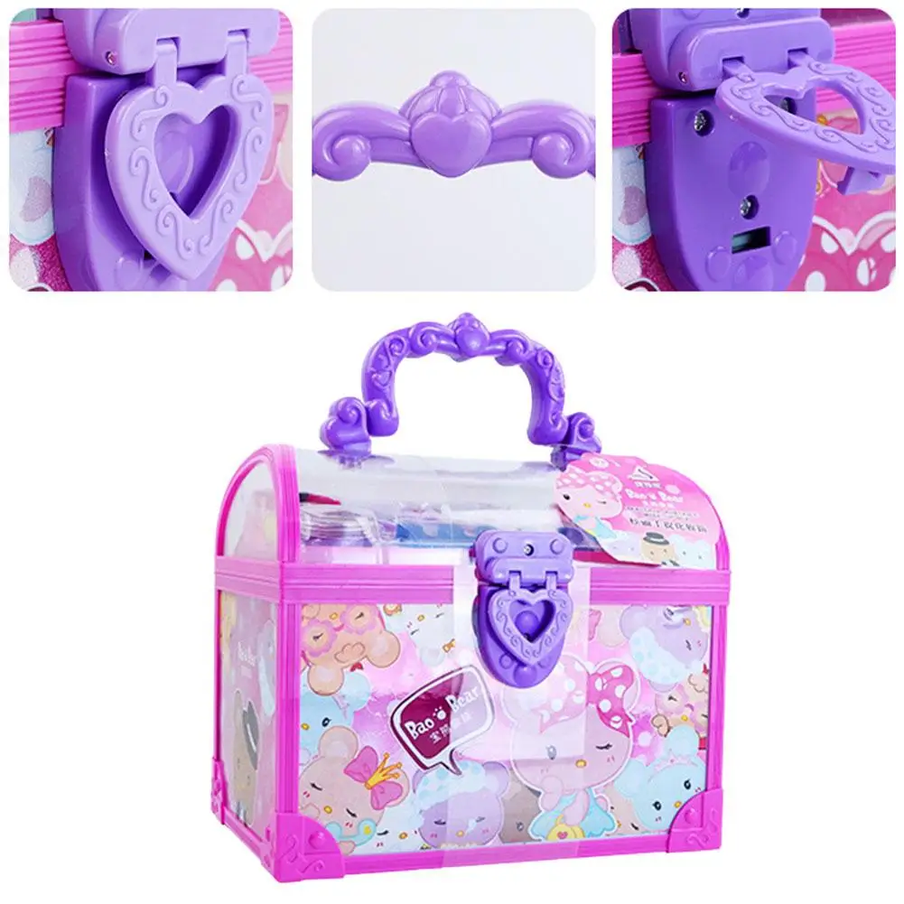 Kids Makeup Kit Girls Makeup Toys Set Pretend Play Toys Set For Girls Dressing Cosmetic Travel 4
