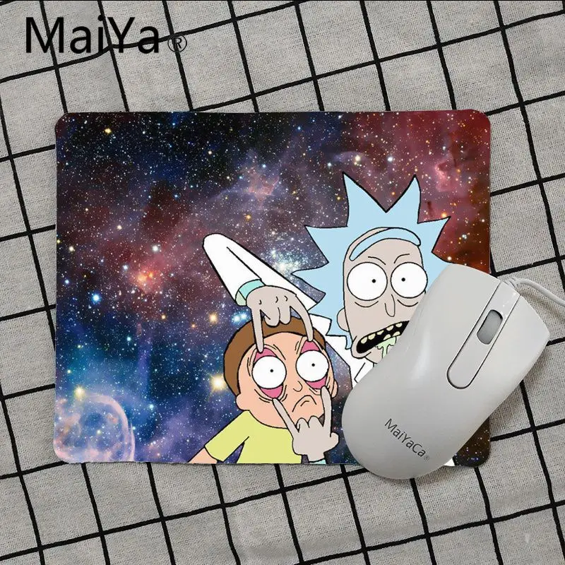 No Lock Edge18x22cm Maiya высокое качество Рик и Морти компьютерные игровые коврики для мыши Гладкий блокнот для письма настольные компьютеры мат игровой коврик для мыши - Цвет: No Lock Edge18x22cm