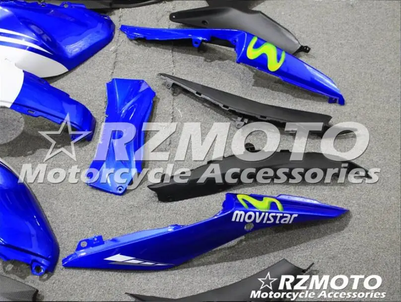 4 подарки ABS литьевая форма мотоцикл Обтекатели подходит для YAMAHA R3 R25- 15-19 Кузов Набор на заказ синий белый