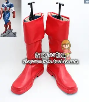 

Captain America The First Avenger Steve Rogers Red Cosplay Shoes Boots new come