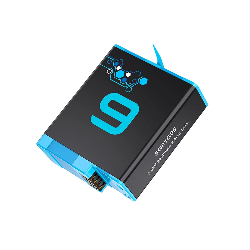 Carregador de Bateria Caixa de Proteção para go Acessórios da Câmera do Esporte Gopro Display Inteligente Carregador 2000mah Li-ion Bateria Pro Herói 9 - Image 5