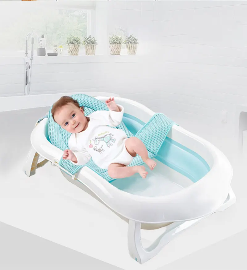 Newborn Baby Folding Bath Tub Baby Swim Tubs Bath Body Washing Portable Foldable Children Eco-friendly Non-Slip Safe Kid Bathtub