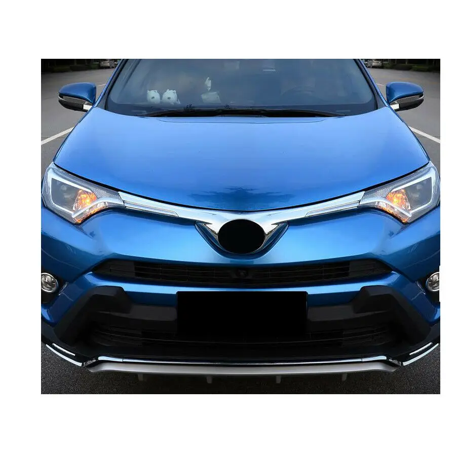1PCS Chromed Front Grill Grille Moulding Trim trims For Toyota RAV4
