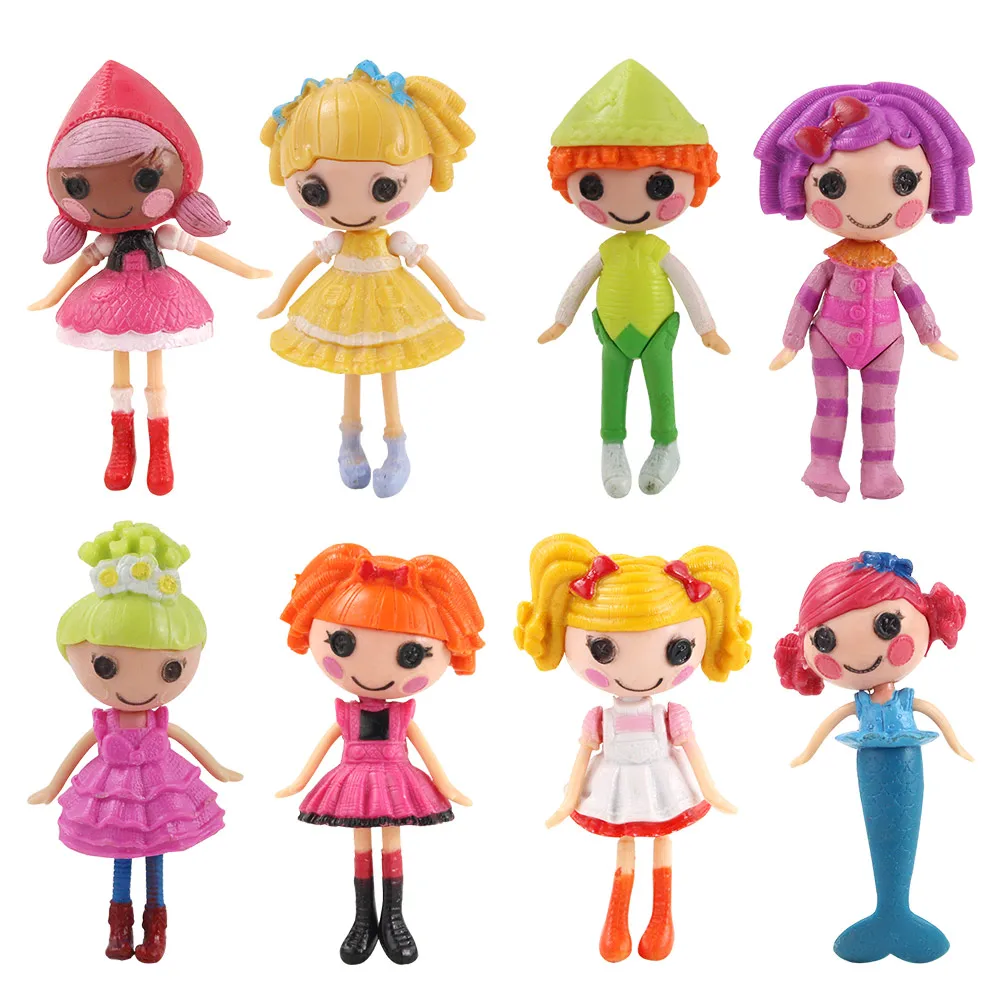 7-8 5 см 8 шт./лот Mini Kawaii Lalaloopsy мягкие пластиковые куклы экшн-фигурки из ПВХ