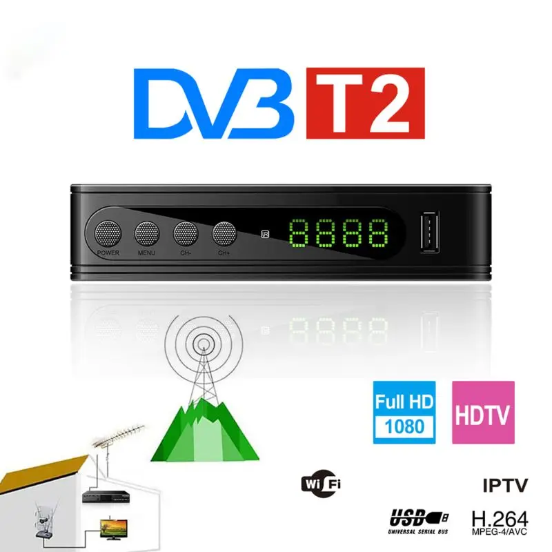 1 комплект DVB-T2 115 мини полное цифровое ТВ высокой четкости телеприставка ЕС вилка спутниковая телевизионная коробка ТВ приемник