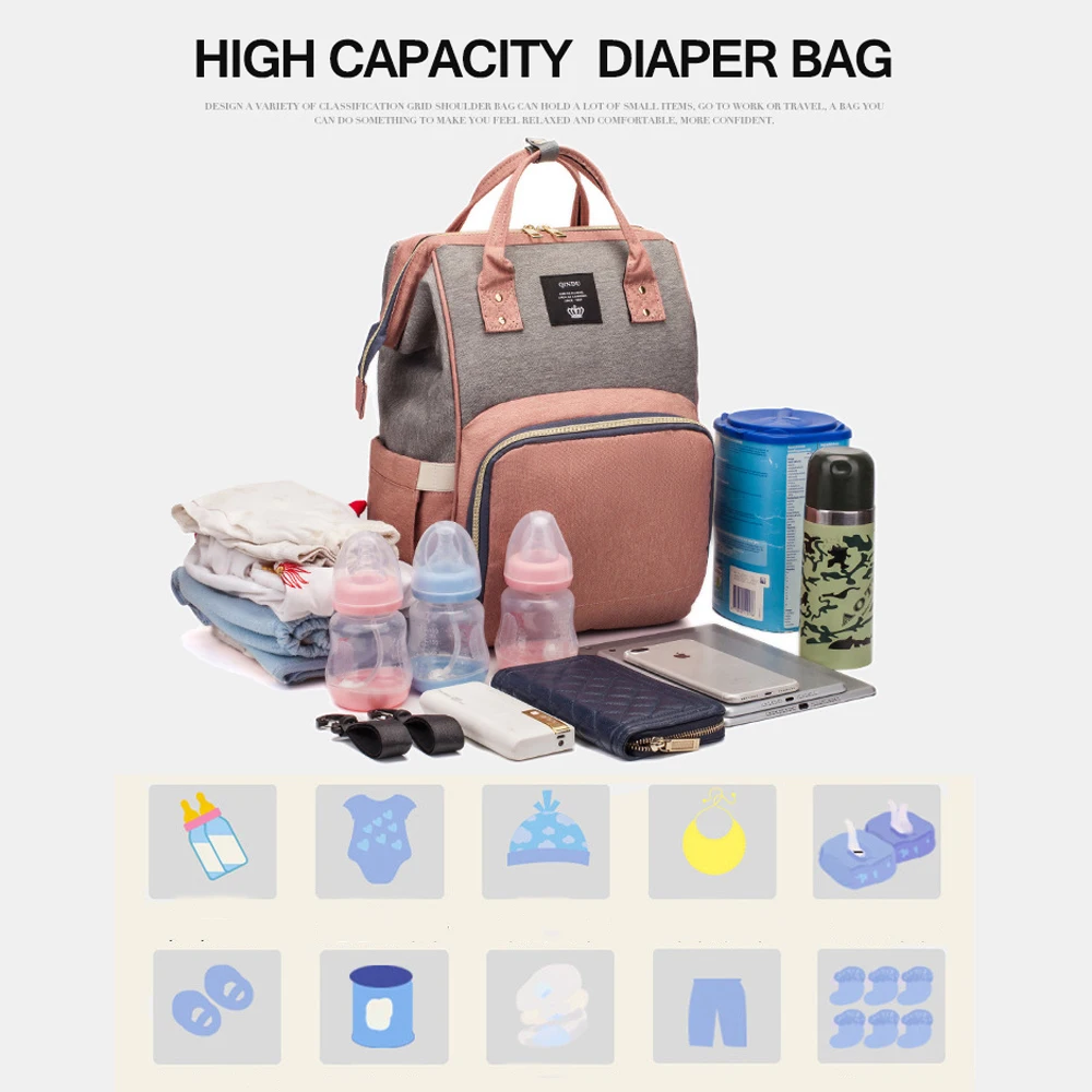 Baby Diaper Bag Backpack Mummy Large Capacity Nappy Pouch Mom Baby Waterproof Outdoor Travel Diaper Pouchs For Baby Care (16)