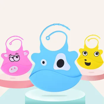 

Infant 360-Degree Silica Gel Waterproof Bib Children Eating Bib Bibs Baby Cartoon Pinny