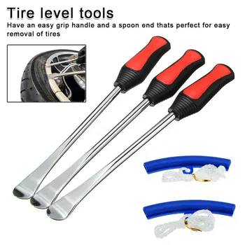

3 Pcs Spoon Type Tire Iron Lever Repair Changing Tool Kit for Motorcycle Bicycle Bike with 2 Blue Professional Tire Repair Tool