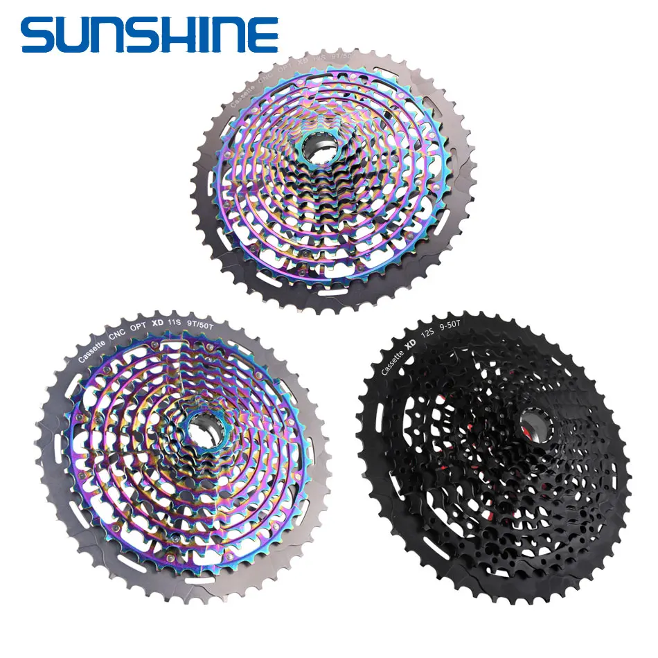 SUNSHINE MTB горный велосипед Freewheel 11S 12 Скоростей 9-50T XD Ультралегкая кассета 375 г ULT маховик Радуга для SRAM XD k7