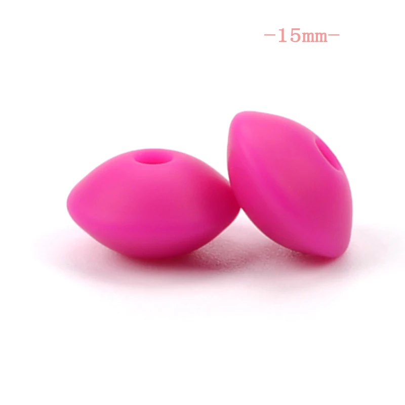 15mm violet red LOFCA 12/15 мм Силиконовые чечевицы бусины 10 шт./лот детский Прорезыватель для зубов игрушки, не содержащие БИСФЕНОЛ по уходу за ребенком Силиконовый Сделай Сам грызунок Цепочки и ожерелья ювелирных изделий - Цвет: 15mm violet red