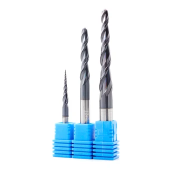 

VACK Tungsten Solid Carbide Milling Cutter Cnc Taper Ball Nose End Mill Wood Metal Cutter Router Bits Ball Nose Tapered End Mill