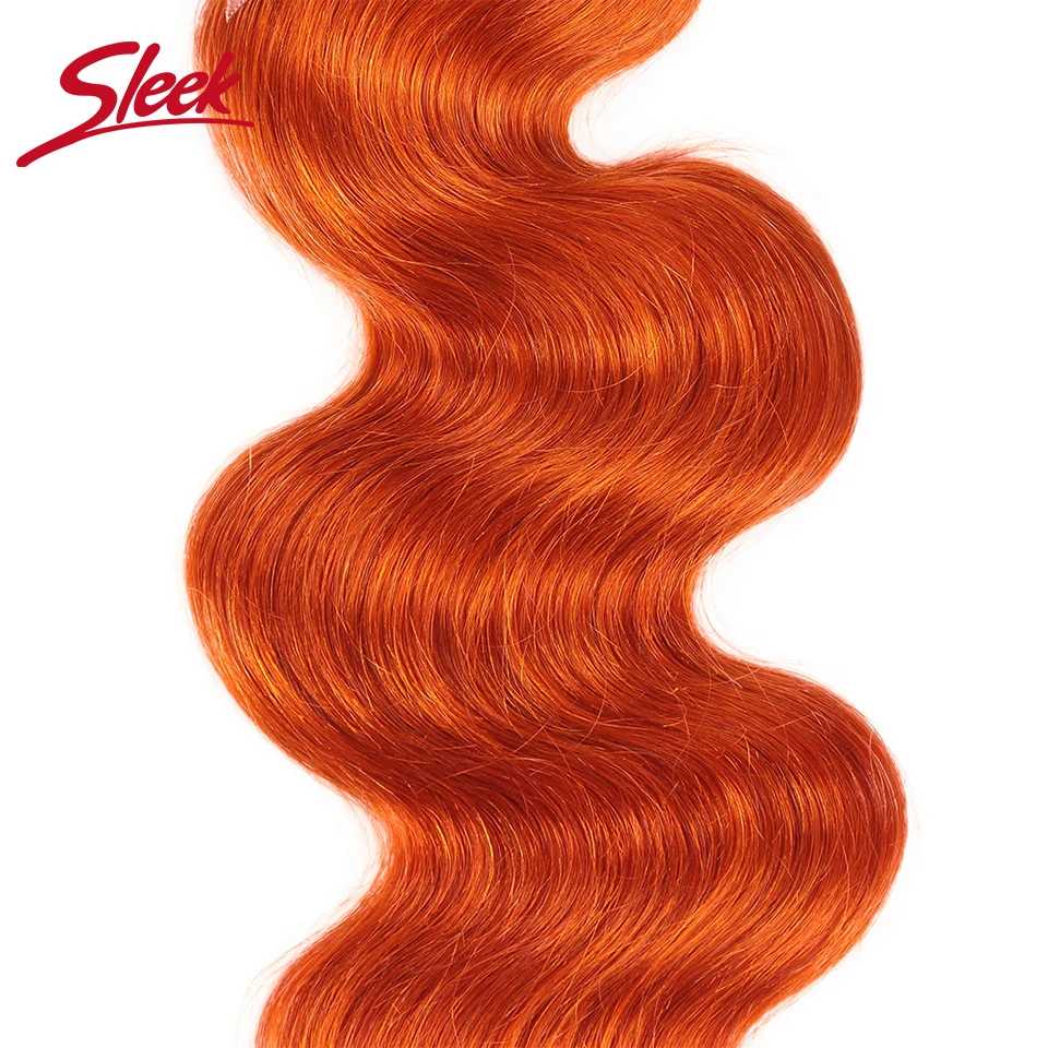 Sleek Mink Orange Blonde Color Brazilian Body Wave Hair Weave Bundles 8 To 28 Inches Hair Extension Bugha Style Free Shiping