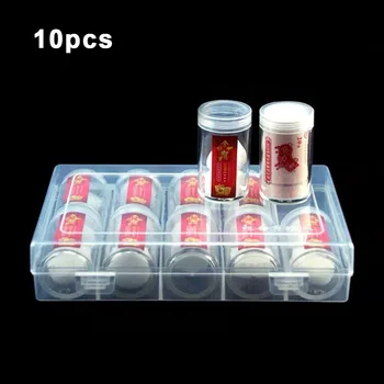 

Clear Storage Box Collection Case Display Protector Round Tubes 27mm Coin Sale