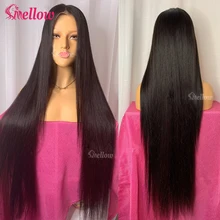 Прямые и волнистые HD парик шнурка 13x4 Синтетические волосы на кружеве парики из натуральных волос на кружевной Невидимый Remy предва Прозрачный HD парик шнурка