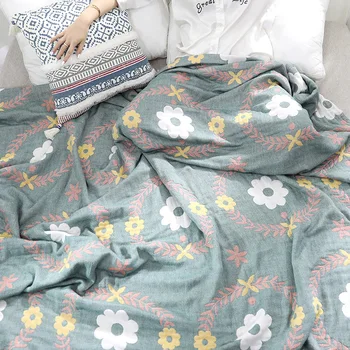 

Summer Gauze Home Bed Plaid Baby Toddler Kids Quilt Blanket Comforter Newborn Sleeping